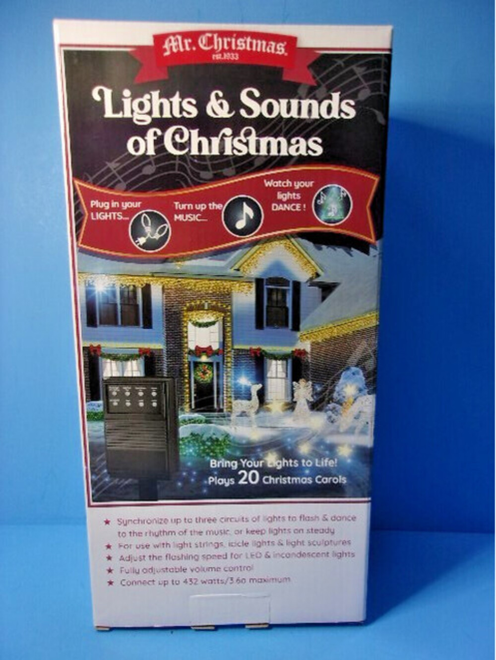 Mr. Christmas Lights & Sounds Musical Light Show Synchronize Dancing Flashing